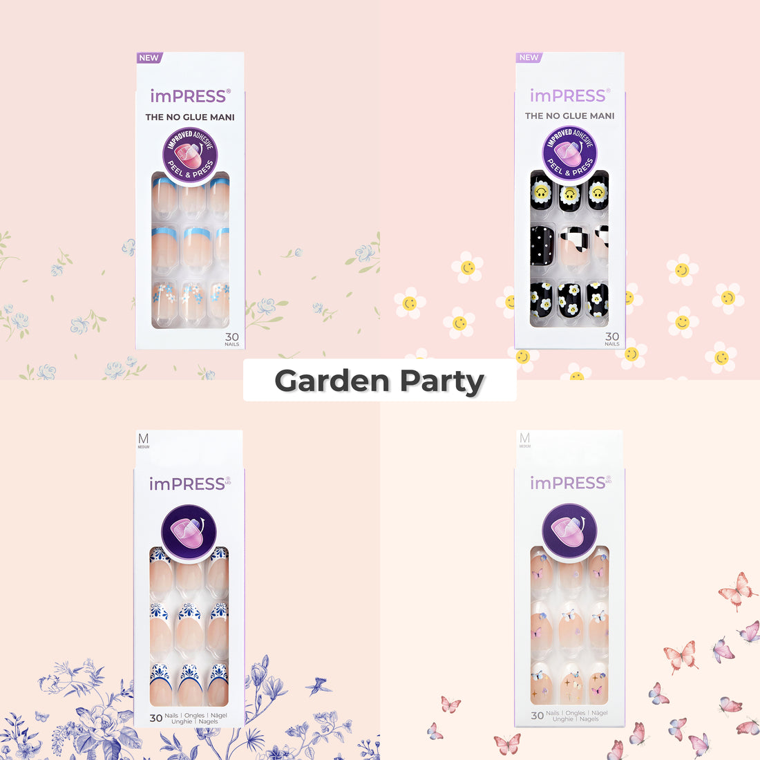 imPRESS Design Press On Nails Bundle - Garden Party