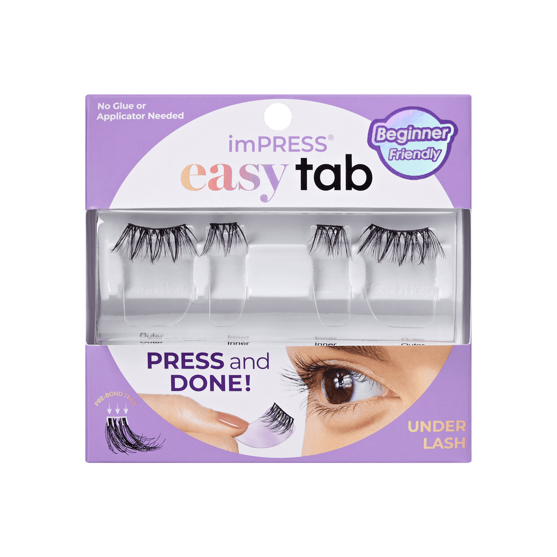 imPRESS Falsies easy tab Self Adhesive Eyelashes– Chic Wispy